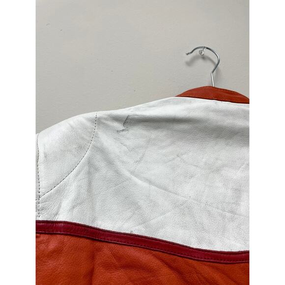 GENUINE LEATHER nascar Racing jacket Women size small - Picture 6 of 12